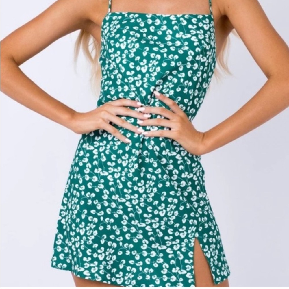 Green Floral Women's Dress